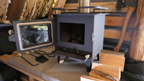Cubic wood stove