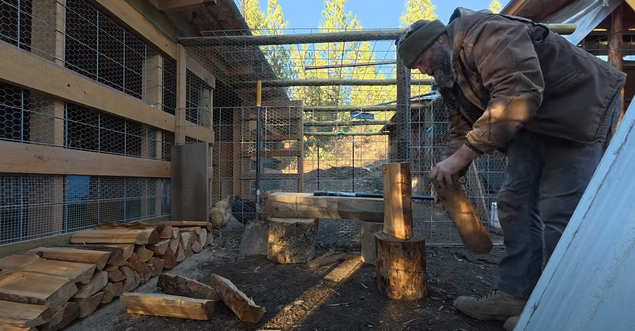 wood preps for off grid cabin